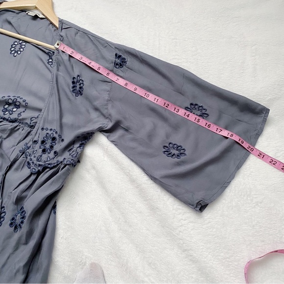 AE Lightweight Eyelet Lace Kimono Sleeve Long Summer Duster Cardigan - Picture 7 of 10